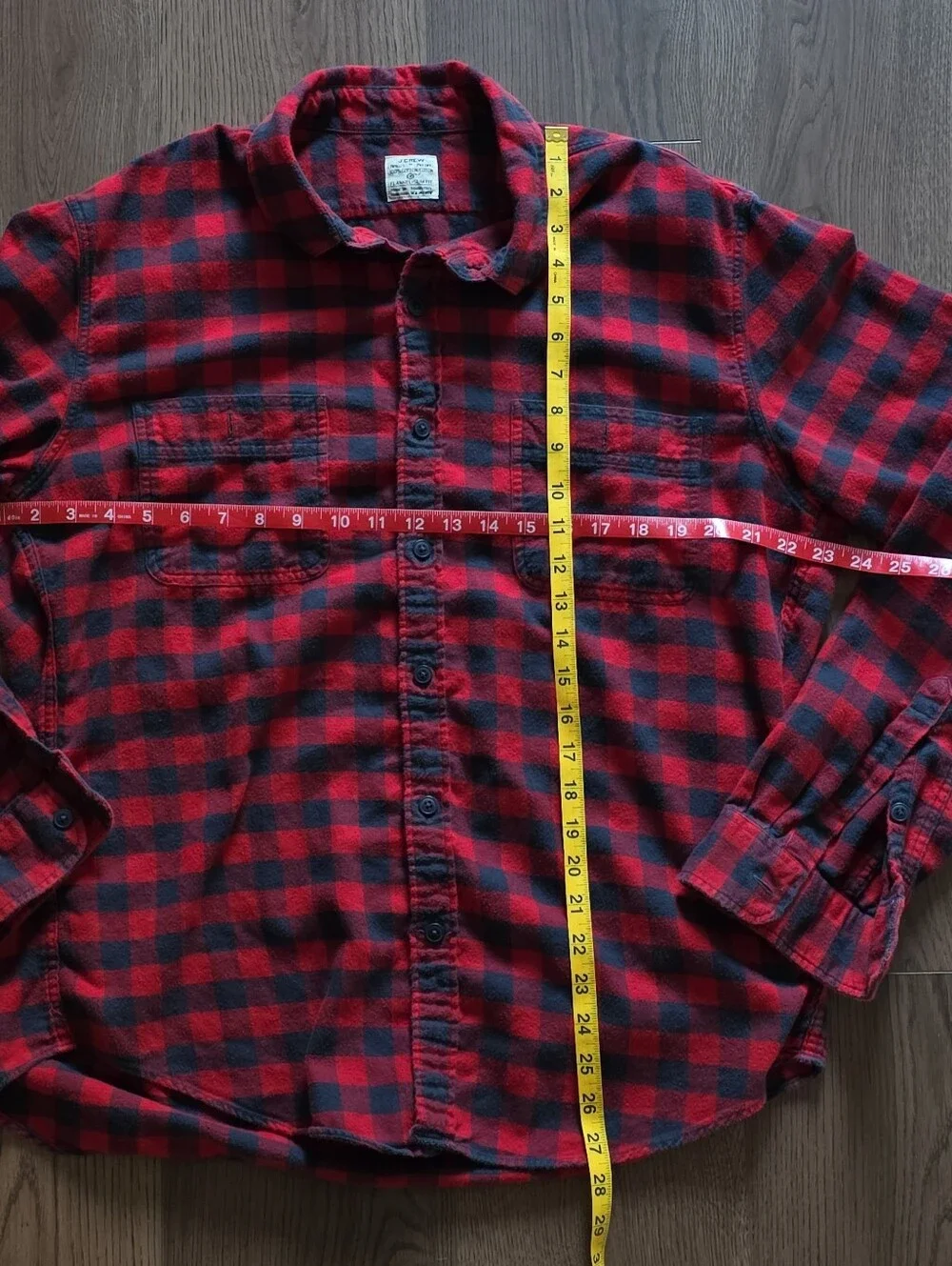 J.Crew - Slim-Fit Buffalo Check Flannel Shirt - Size XL - Red & Navy